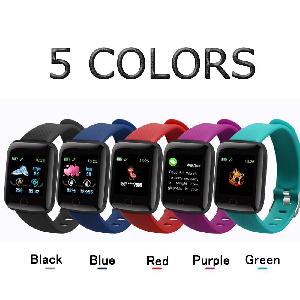 Montres intelligentes Stevvex D13 116 Plus avec moniteur de fréquence cardiaque, bracelets de sport étanches pour systèmes Android