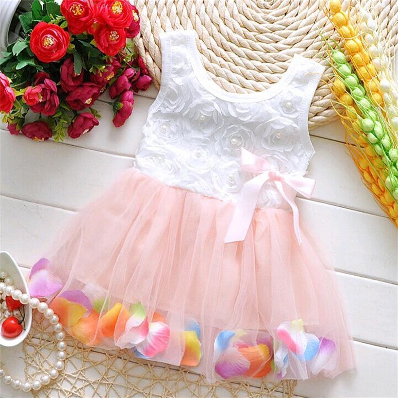 Robe de princesse de luxe moderne faite à la main pour petites filles, motif floral, sans manches, mini tutu, nœud, rose, jaune, rouge, vêtements pour enfants