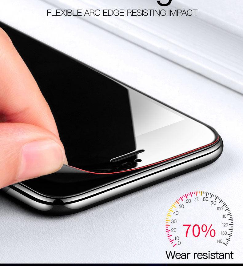 Verre de protection 9000D incurvé et souple pour iPhone SE 2020 6 6S Plus, protection d'écran en verre trempé pour iPhone 7 8 PLUS, film en verre anti-rayures et anti-traces de doigts pour iPhone.