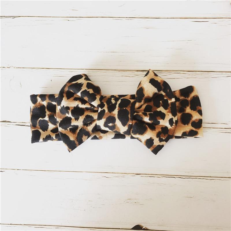 Bandeau moderne pour bébé avec nœud pour fille, motifs léopard pour nouveau-né, tout-petit, turban, accessoires pour cheveux de bébé