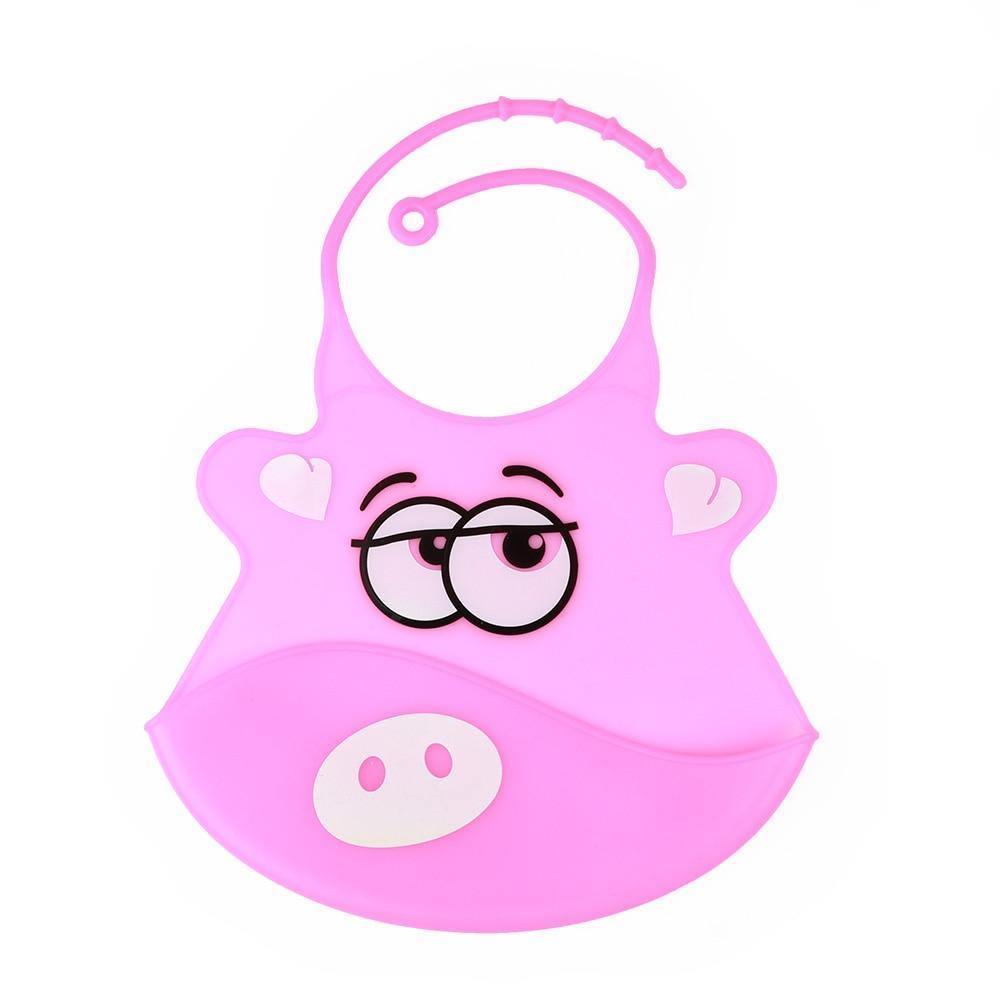 Bavoirs en silicone imperméables pour bébé, serviette de salive réglable, motif animal, bandana en tissu doux, bavoir de dessin animé pour enfants