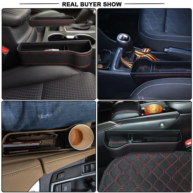 Nouvelle boîte de rangement pour espace de voiture, organiseur de siège universel, pochette pour cartes et téléphone.