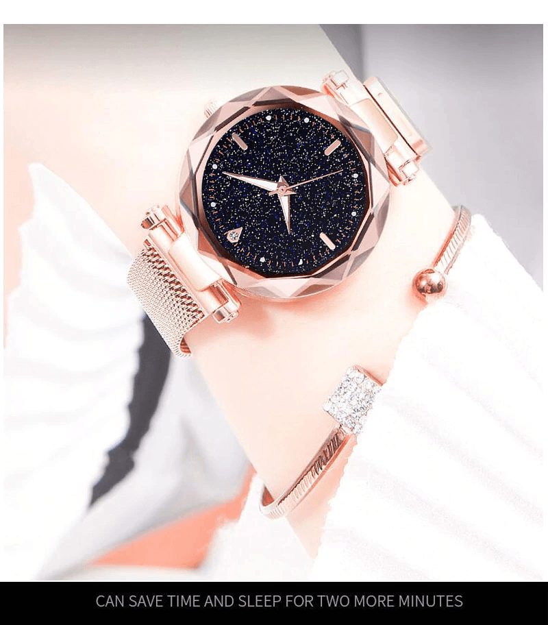 Nouvelles Montres de Luxe pour Femmes Montre Femme Ciel Étoilé Magnétique Étanche Bracelet Pour Femmes et Filles