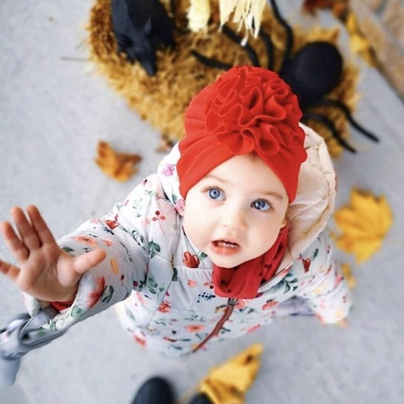 Chapeau de bébé fleur élégant Turban pour tout-petits Bandeaux Chapeau de bébé bonnet pour nouveau-nés Filles