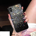 Coque de téléphone de luxe à paillettes scintillantes pour iPhone 14 13 12 11 Pro Max X Xr Xs 7 8 Plus, housse de protection tendance à paillettes étincelantes et strass avec étui souple pour iPhone