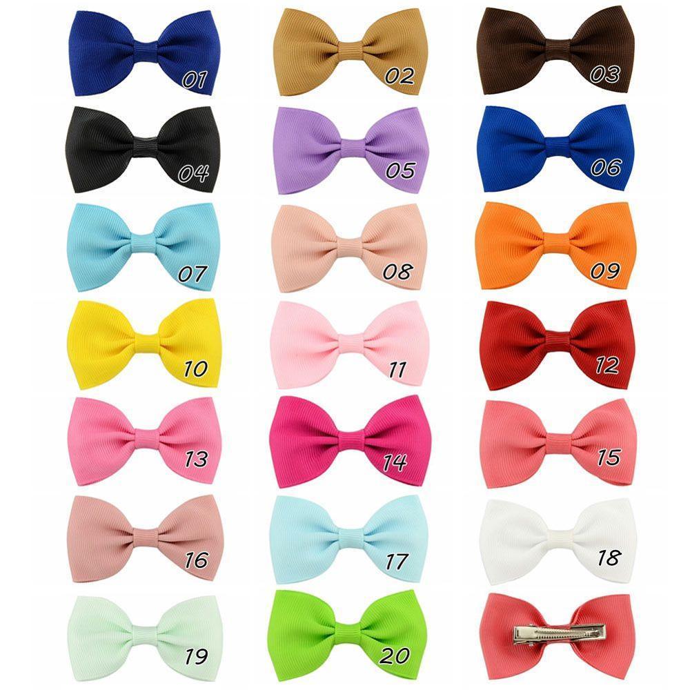 Mini barrettes nœud papillon colorées, petites pinces à cheveux à nœud en ruban, pinces à cheveux de sécurité pour bébé fille