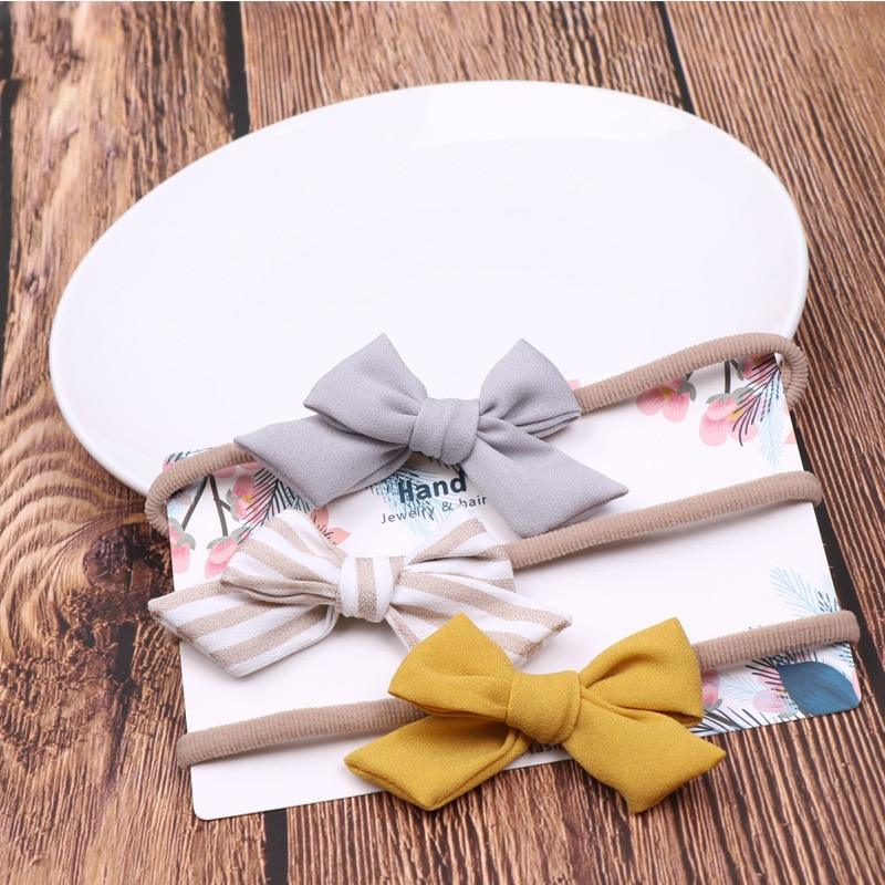 Bandeau Bébé Nœud Mignon pour Fille Bandeaux en Nylon Turban Bandeaux Nouveau-né Serre-têtes pour Enfants Accessoires Cheveux Bébé