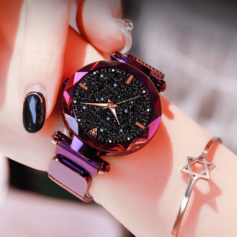 Nouvelles Montres de Luxe pour Femmes Montre Femme Ciel Étoilé Magnétique Étanche Bracelet Pour Femmes et Filles