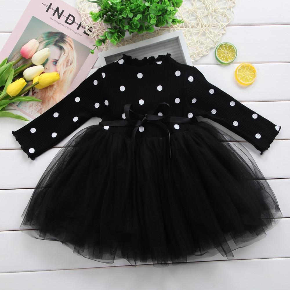 Robes de fête pour bébés et petites filles modernes et élégantes, style princesse, à pois, en tulle, pour nouveau-nés