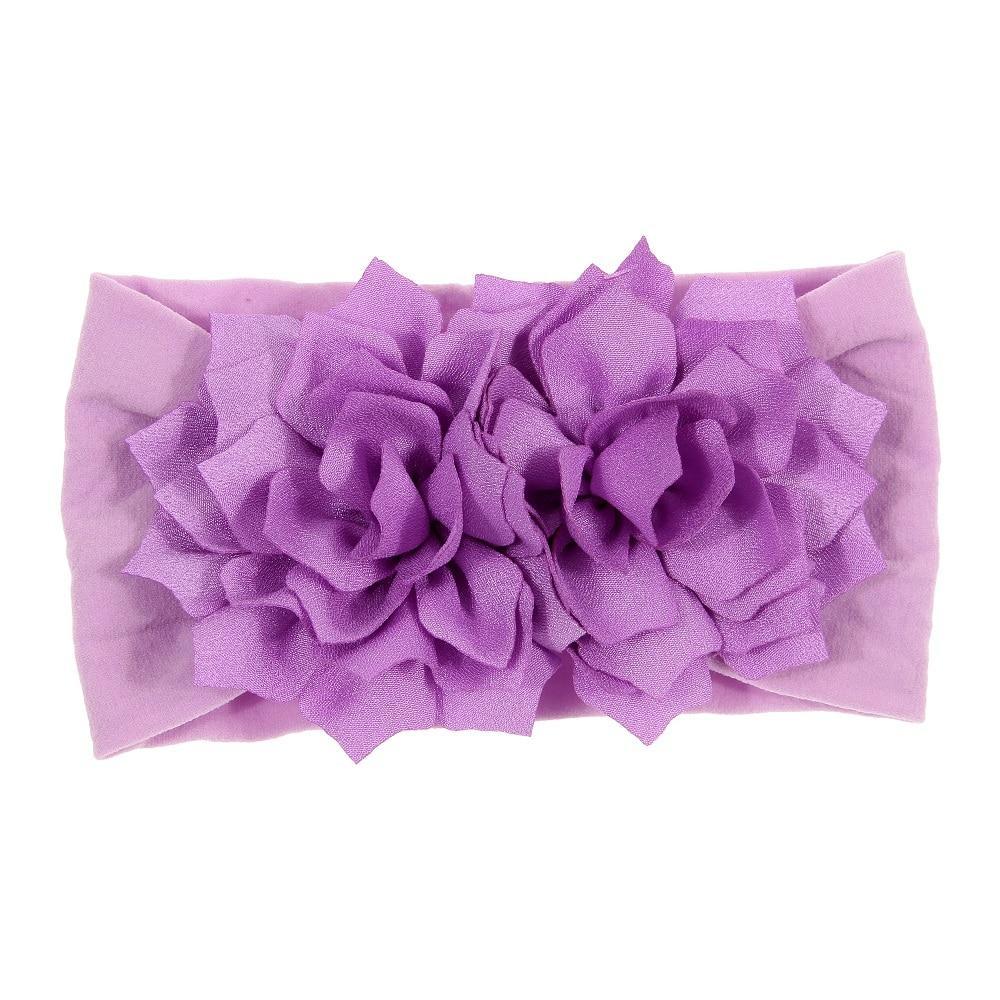 Mignon 1 PC Bébé Filles Fleur de Lotus Bandeau Nylon Nœud Élastique Nouveau-né Tout-petit Bandeaux Accessoires Cheveux Enfants Cadeaux