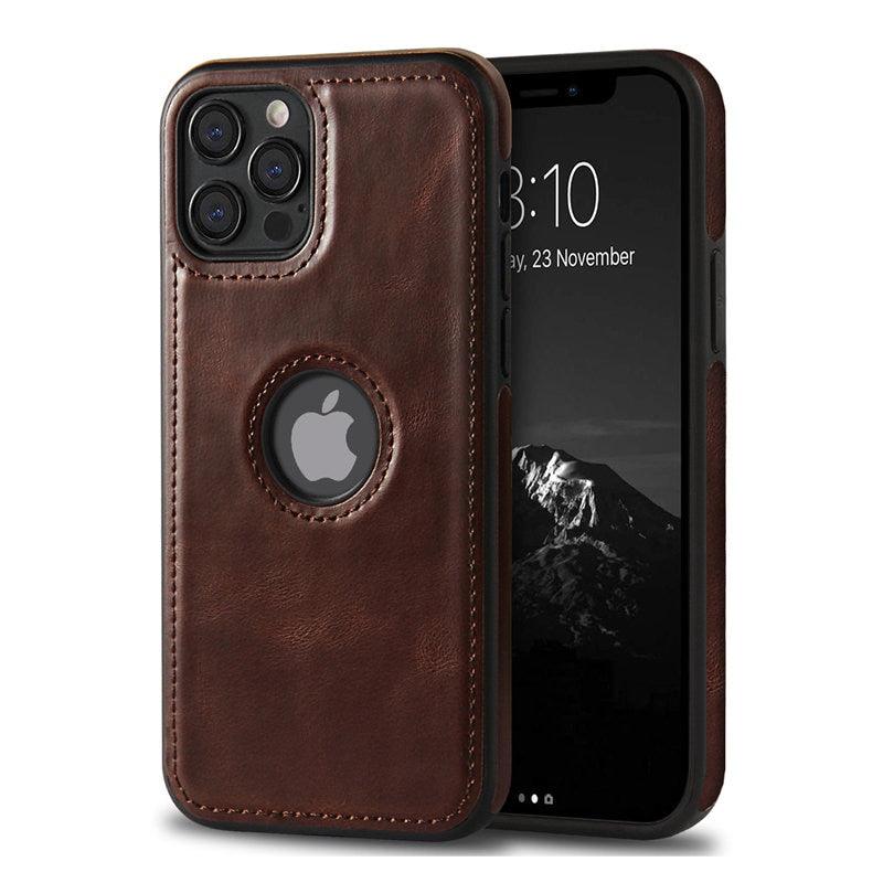 Coque de téléphone en cuir ultra-mince pour iPhone 13 Pro Max 12 Pro Max 14, housse de protection souple antichoc, étui arrière de protection antichoc pour appareil photo et écran en cuir PU pour iPhone