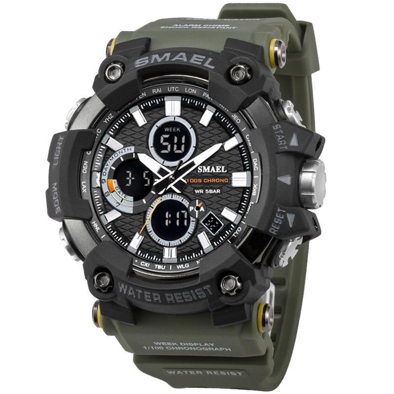 Montres de sport pour hommes Montre militaire de luxe de marque Montre à quartz homme étanche 50 m Antichoc Numérique Whats Relogio Masculino