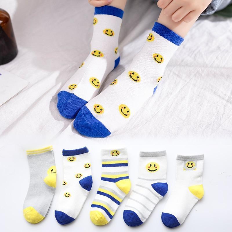 5 paires de chaussettes décontractées en coton à mailles mignonnes pour nouveau-nés, garçons et filles, durables et confortables
