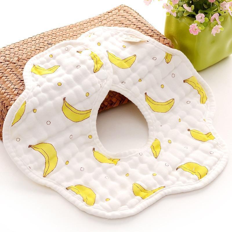 Bavoir unisexe 360° en gaze 8 épaisseurs pour bébé et enfant, serviette anti-bave pour nouveau-né et nourrisson