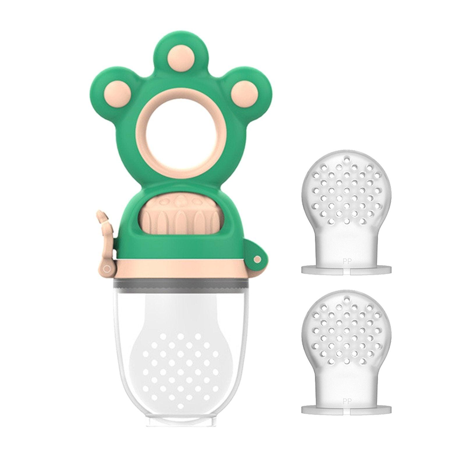 Tétine d'alimentation pour bébé avec joint rotatif moderne, antidérapante, sans BPA, sac à mordre pour aliments frais, jouet de dentition en silicone souple pour bébés et enfants