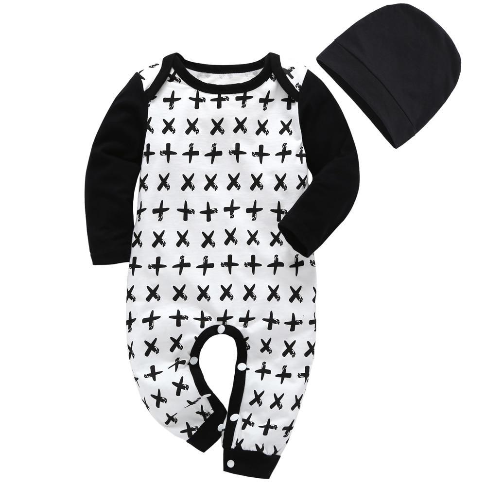 Grenouillères Bébé Garçon Manches Longues Tête de Cerf Combinaisons Nouveau-né Tenues Pour Filles et Garçons Pyjamas
