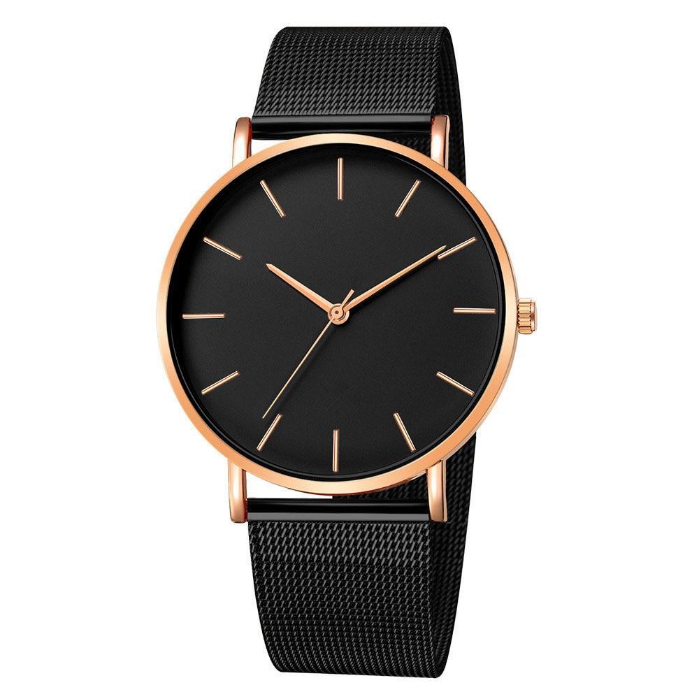 STEVVEX Montre Femme Or Rose  Style Bracelet Maille Ultra-Fin Mode Luxe Montres-Bracelets pour Femmes et Filles