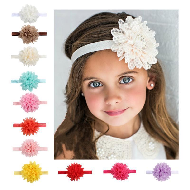 Bandeau en mousseline fait à la main, coloré, avec fleur, pour nouveau-né, bébé et enfant en bas âge, ruban élastique, coiffe pour bébé, bandeau pour cheveux d'enfant, nœud papillon pour fille