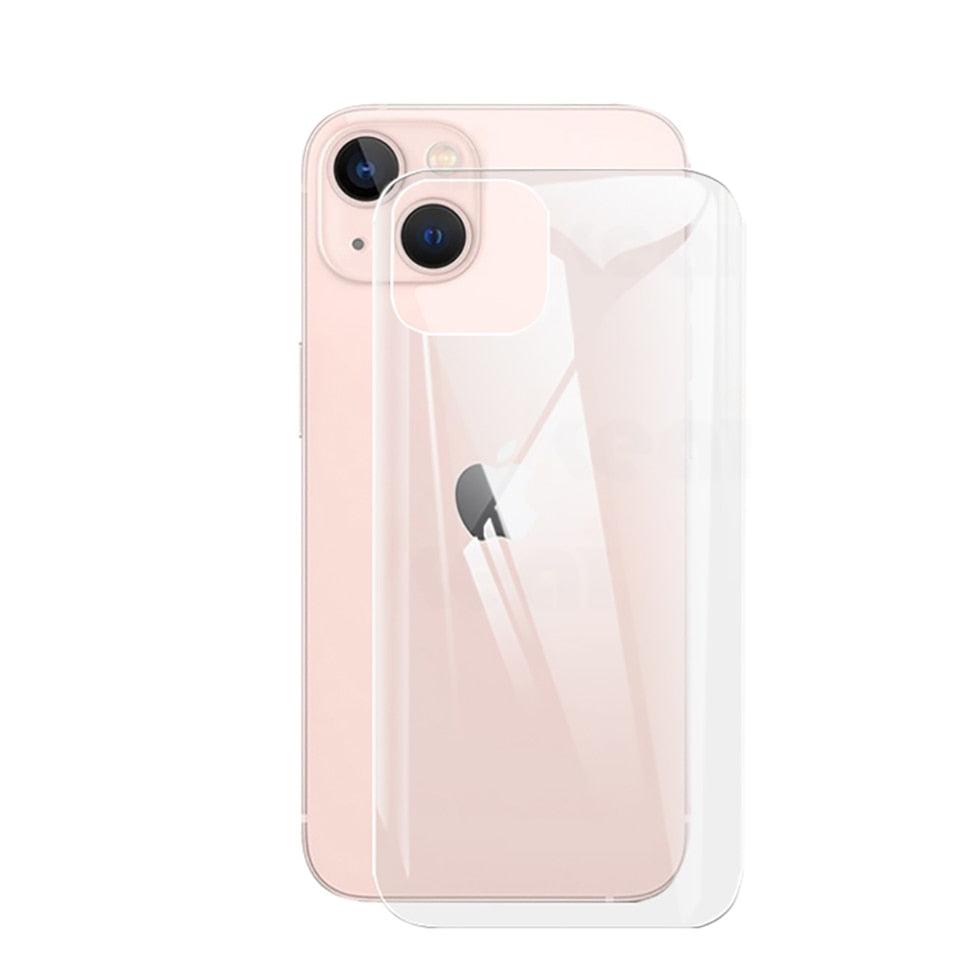 Protection d'écran en verre trempé ultra-fin pour iPhone 14 13 11 12 XS MAX XR X 7 8 6 6S SE Pro MAX Plus Mini, protection arrière souple anti-bulles/rayures