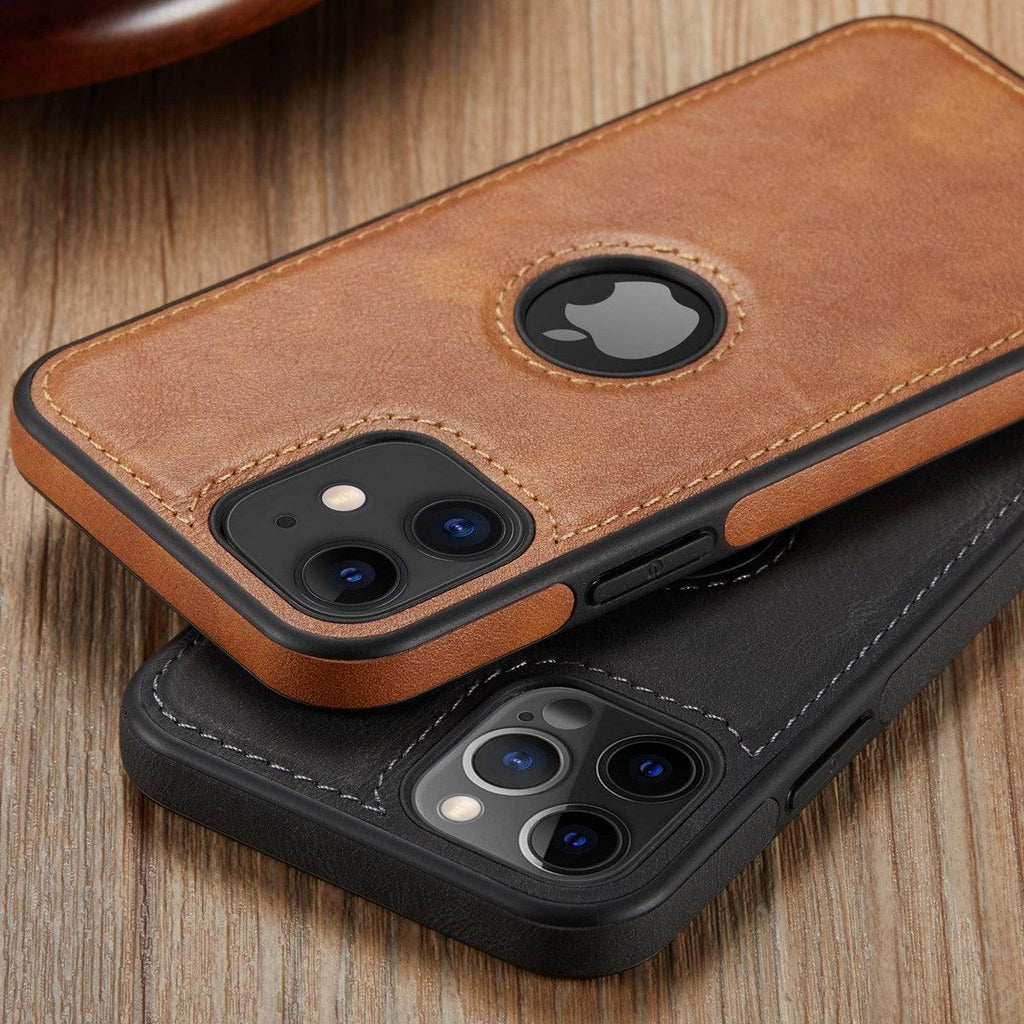 Coque de téléphone en cuir PU de luxe pour iPhone 14 Pro Max 13 Pro Max 11 12 Pro Max XR XS Max X 7 Plus, étui en cuir mince, coque arrière compatible avec iPhone 13 Pro, étui de téléphone mince en cuir classique, luxe élégant