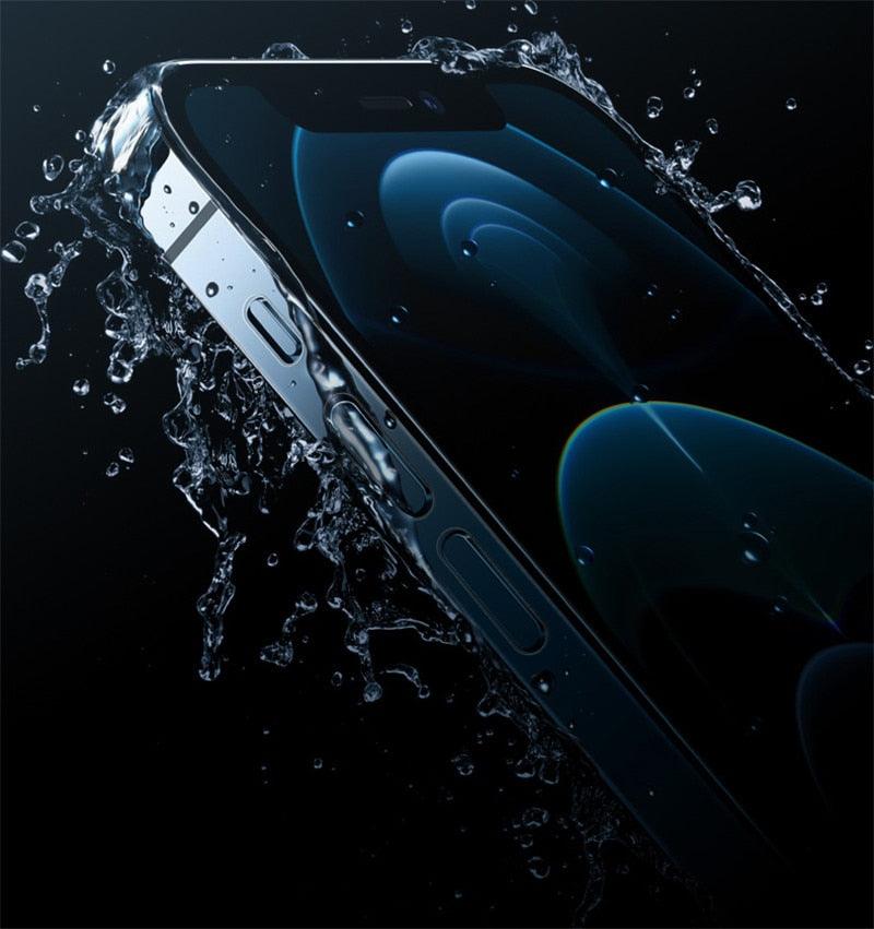 Film de protection de contour 2 pièces pour iPhone 14 13 Pro Max 11Pro XR XS, film latéral de téléphone transparent HD, protection latérale ultra-fine en verre trempé pour iPhone