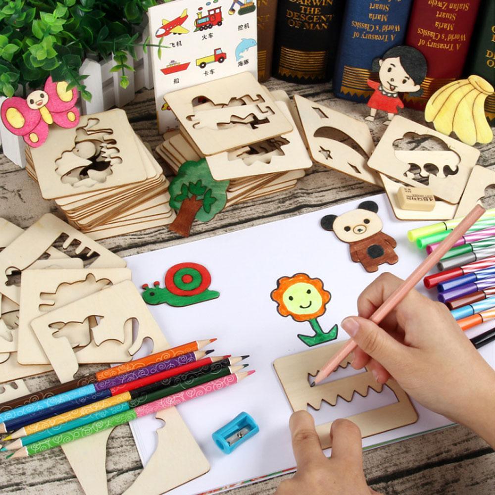 100 Pièces Bébé Jouets Dessin Jouets Planche à Colorier Enfants Créatifs Gribouillis Éveil Éducatif Jouet Garçon Fille Apprendre Outils de Dessin