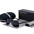 Lunettes de soleil polarisées pour hommes, de marque, pour la conduite, design rétro d'aviation, avec monture entièrement métallique de haute qualité et protection UV400