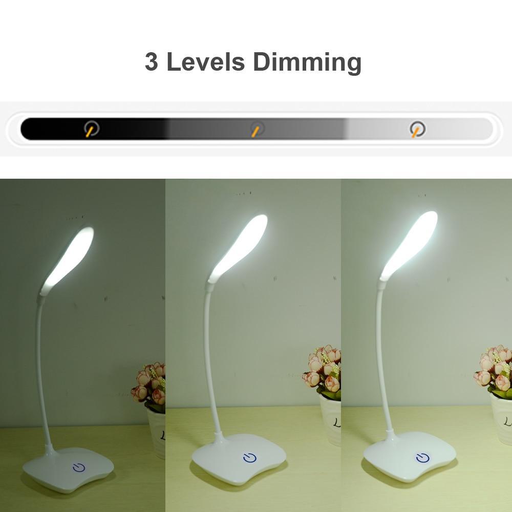 STEVVEX Lampe de Lecture sur Pied LED Lampe de Bureau Portable avec Batterie Rechargeable Niveaux de Luminosité Lampe de Bureau d'Étude pour Étudiant et Bureau