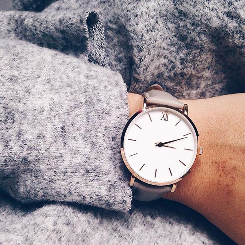 Nouvelles montres STEVVEX pour femme, montre-bracelet décontractée en cuir à quartz pour femmes et filles