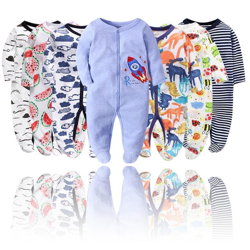 Gigoteuses modernes et colorées pour bébés garçons/filles, pyjamas pour nouveau-nés, barboteuses à manches longues pour enfants
