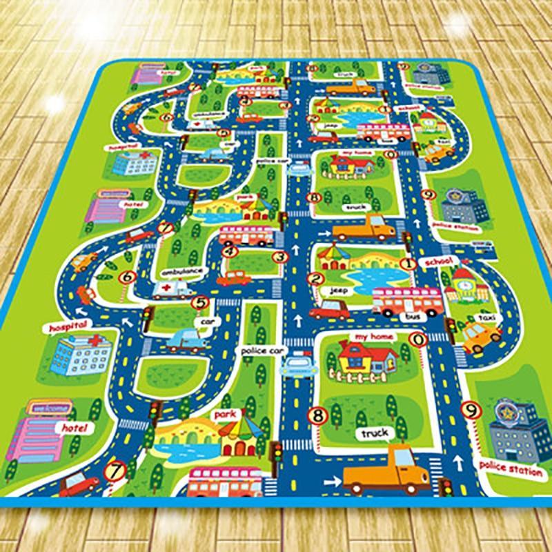 Tapis de jeu pour bébé, tapis de rampement, tapis pour enfants, tapis de développement, tapis de jeu pour enfants, tapis de jeu routier, tapis de puzzle pour enfants