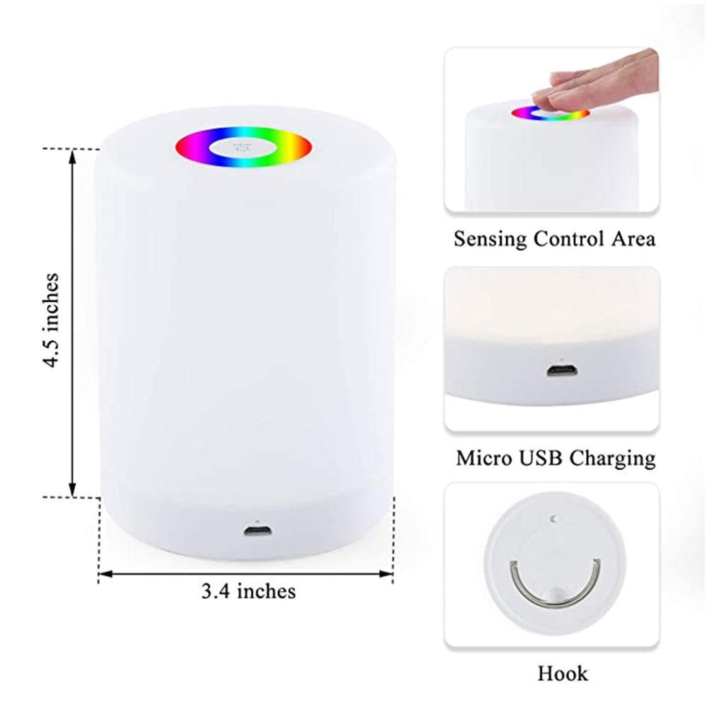 Lampe de chevet LED USB intelligente Lampe de bureau créative pour enfants pour chambre de bébé Veilleuse Cadeau de Noël