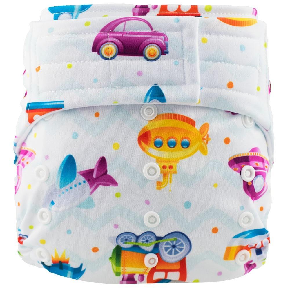 Couche Culotte à Scratch - Intérieur en Tissu Imperméable Lavable Réutilisable pour Bébés et Enfants