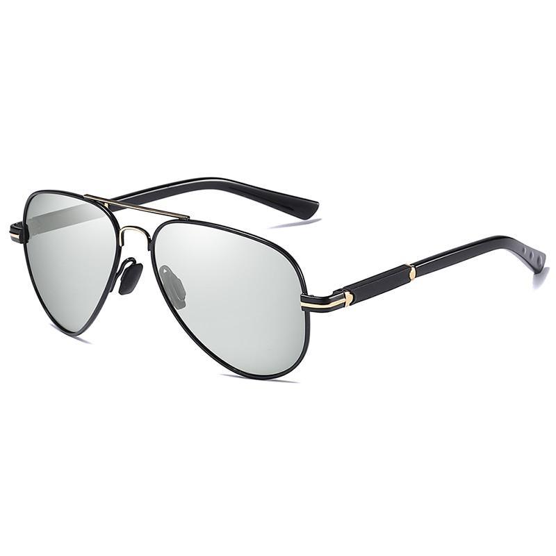 Lunettes de Soleil Aviateur Luxe pour Homme Polarisées Style Pilote Accessoires Homme Conduite Pêche Randonnée Protection UV400