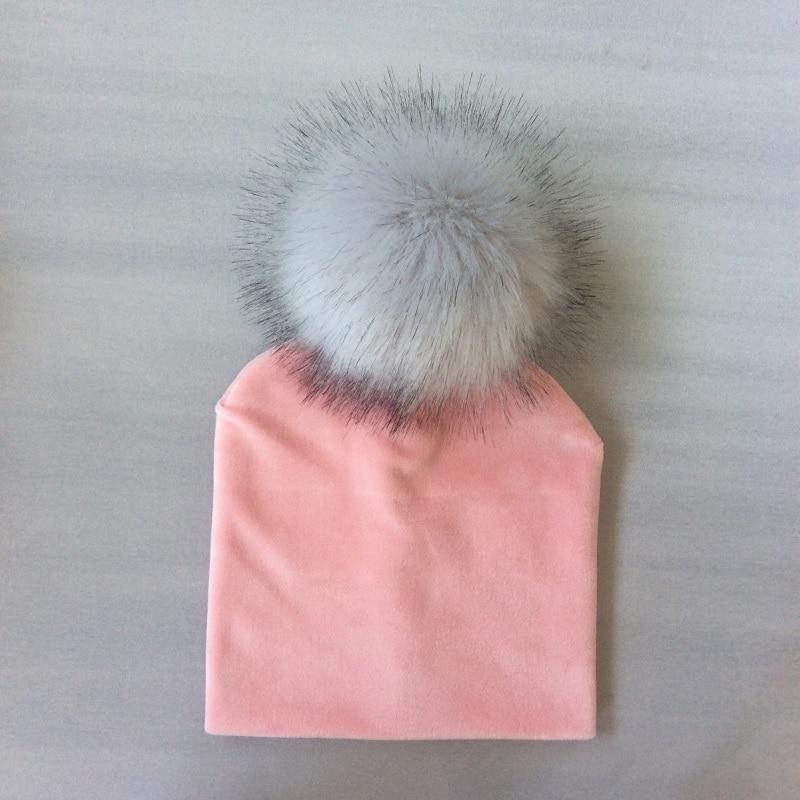 Casquette unie avec pompon pour enfants filles, bonnet bébé avec pompon, accessoires pour enfants
