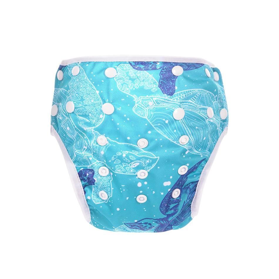 Couches de bain réutilisables pour bébé, maillot de bain de dessin animé pour enfants, culotte de bain d'été ajustable pour bébés