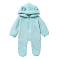 Nouvelle Tendance Hiver Combinaison Bébé Chaude Nouveau-né Garçon Solide Capuche Bébé Barboteuse Manteau Chaud Combinaison Polaire Vêtements d'Extérieur pour Garçons et Filles