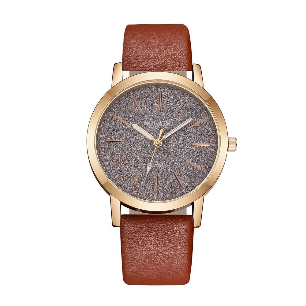 Nouvelle montre de luxe en cuir à quartz pour femmes, montre de mode pour femmes, montre-bracelet pour femmes et jeunes filles