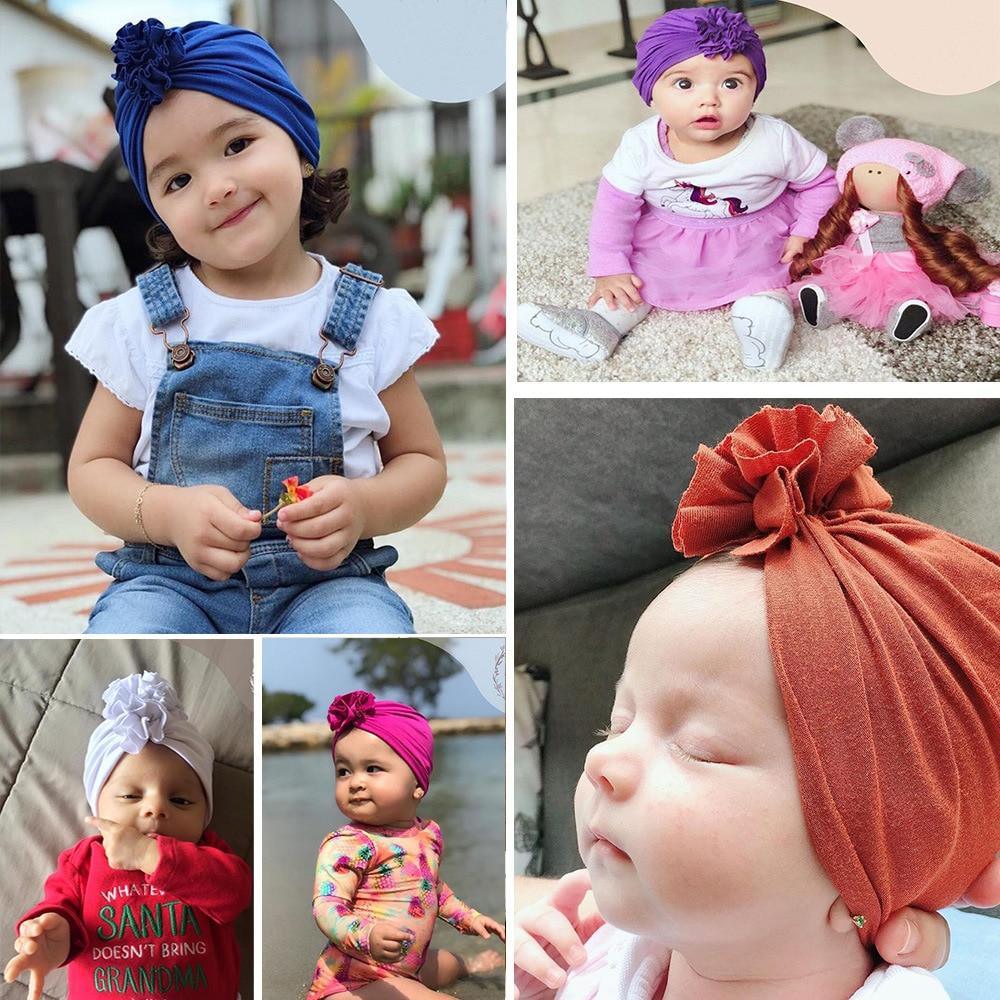 Bandeau bébé moderne Filles Bandeaux Coton Nœud Bandeau Turban Élastique Nœud Bébé Pour Filles