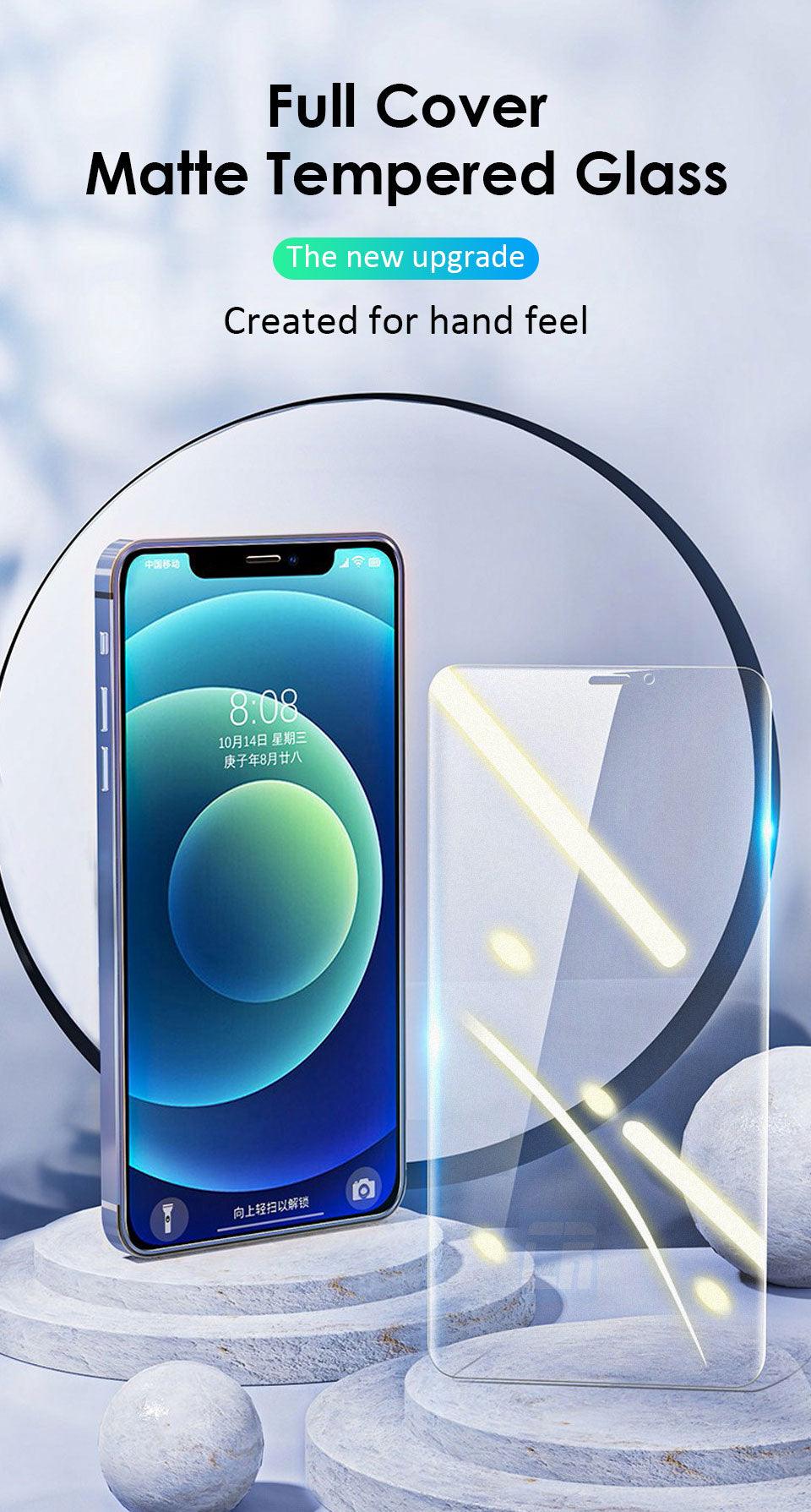 Protecteur d'écran mat pleine couverture pour iPhone 13 Pro 12 Mini 11 Verre trempé sur iPhone 12 11 pro X XS Max XR Verre de protection HD Verre trempé Film de protection anti-rayures