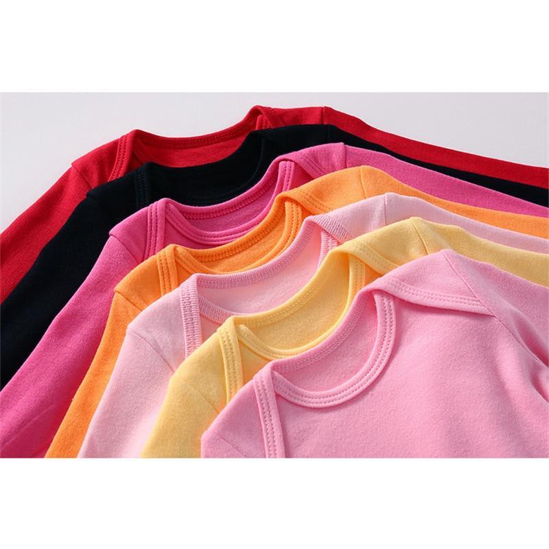Barboteuse Classique Moderne Couleur Unie Bébé Garçon Fille Combinaison Coton Manches Longues Hauts Pour Filles Et Garçons Bébé