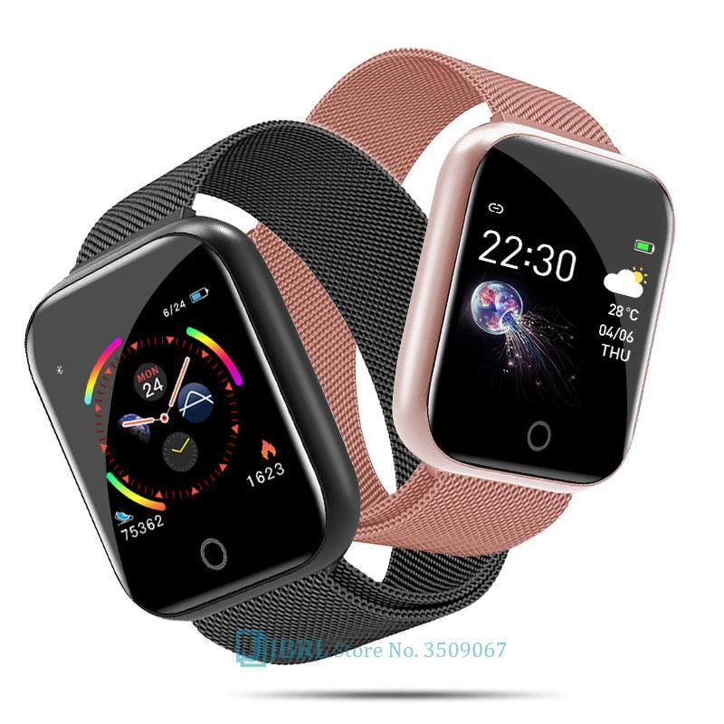 Montre intelligente de luxe, NOUVEAU style, en acier inoxydable, pour femmes et hommes, électronique, sport, bracelet, pour Android IOS, montre connectée carrée