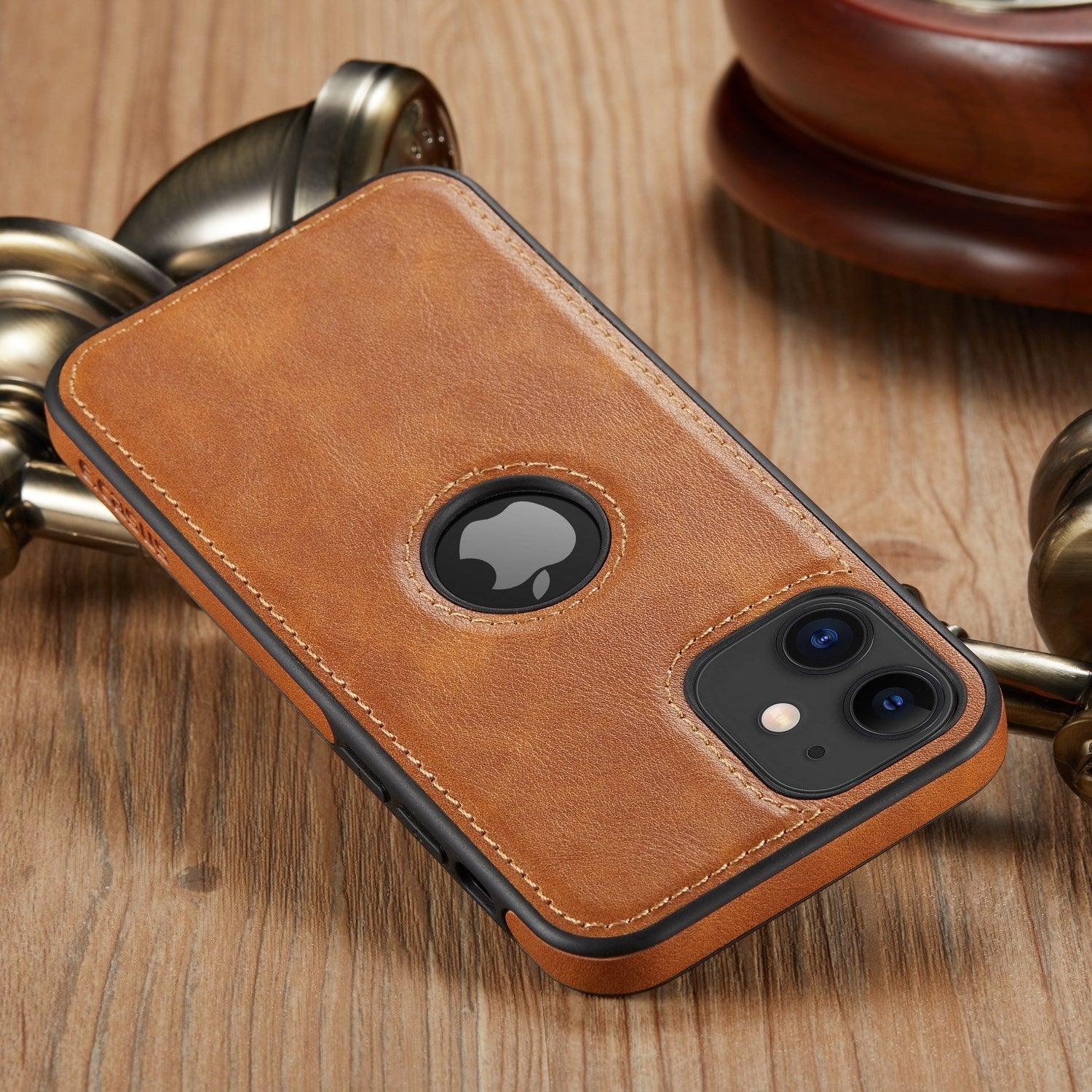 Coque de téléphone en cuir PU de luxe pour iPhone 14 Pro Max 13 Pro Max 11 12 Pro Max XR XS Max X 7 Plus, étui en cuir mince, coque arrière compatible avec iPhone 13 Pro, étui de téléphone mince en cuir classique, luxe élégant