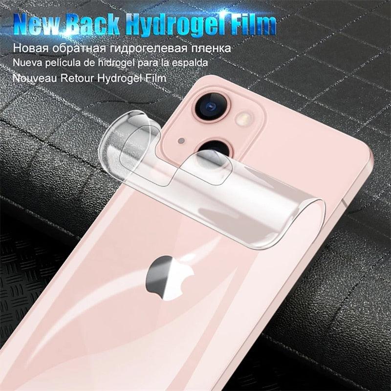 Protection d'écran en verre trempé ultra-fin pour iPhone 14 13 11 12 XS MAX XR X 7 8 6 6S SE Pro MAX Plus Mini, protection arrière souple anti-bulles/rayures