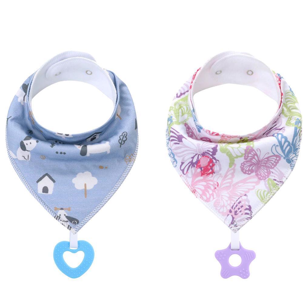 Bavoirs bandanas unisexes 100 % coton biologique super absorbants et doux pour bébé et jouets de dentition pour nouveau-né