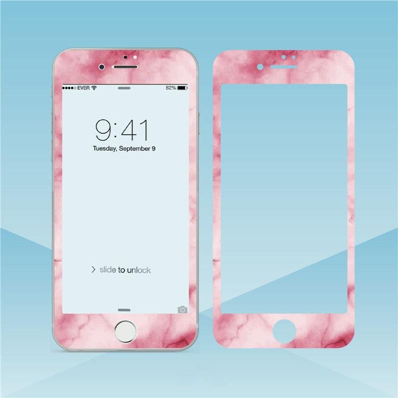 Verre trempé de dessin animé pour iPhone 11 Pro Max 7 8 PLUS, protecteur d'écran 3D à bords souples pour iPhone XS MAX XR, film de protection adorable, verre trempé de haute qualité pour iPhone