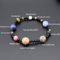 Bracelet Système Solaire Galaxie Univers Neuf Planètes Pierres Naturelles Étoiles Terre Lune Pour Femmes Hommes Bijoux De Mode