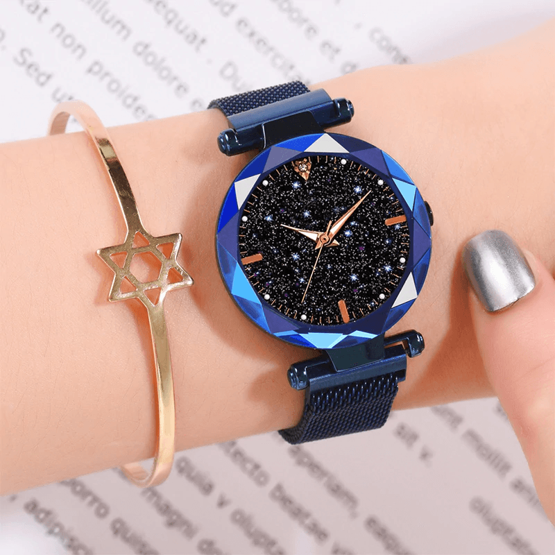Nouvelles Montres de Luxe pour Femmes Montre Femme Ciel Étoilé Magnétique Étanche Bracelet Pour Femmes et Filles