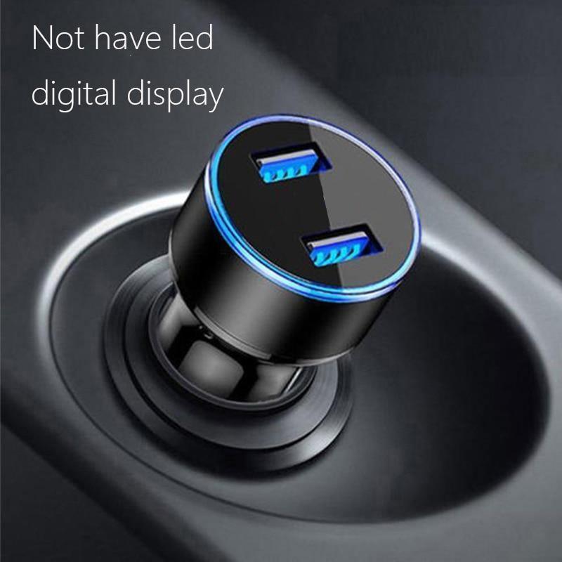 Chargeur de voiture universel Mini 3.1A avec écran LED et adaptateur USB pour téléphone