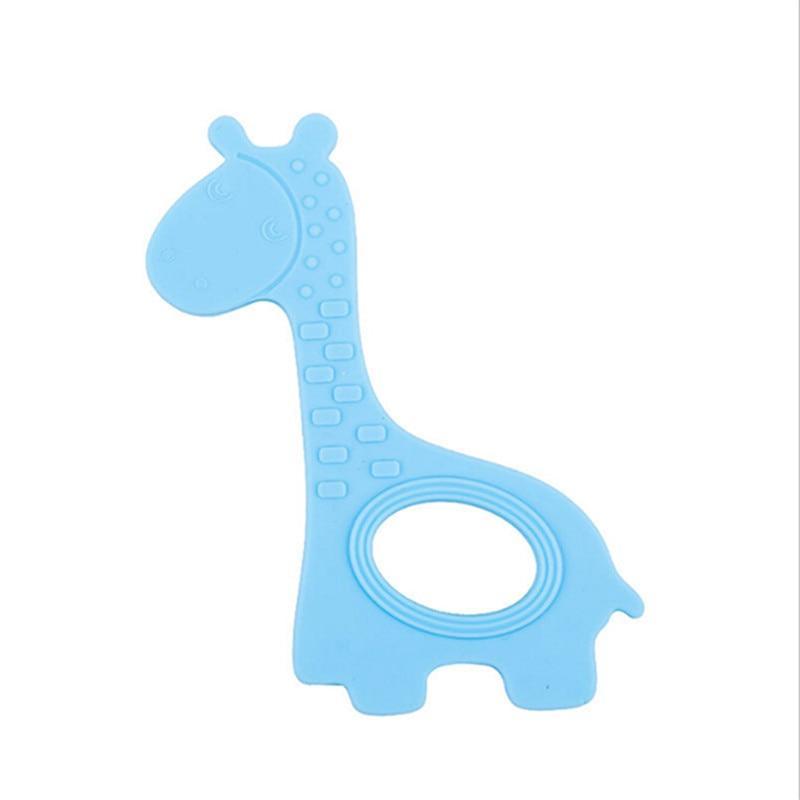 Nouveau jouet de dentition apaisant en forme de girafe mignonne à mâcher pour bébés et tout-petits en silicone biologique naturel, parfait pour les bébés garçons et filles